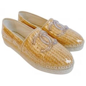 ❌SOLD❌ CHANEL PVC Raffia CC Espadrilles 19’s